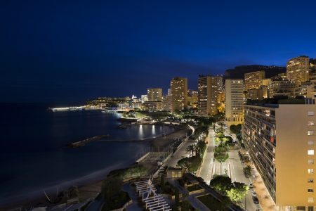 Avenue Princesse Grace, Monaco by night