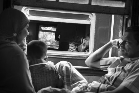 On the rail tracks, Sri Lanka