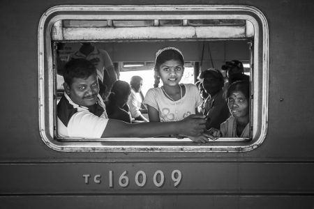 On the rail tracks, Sri Lanka