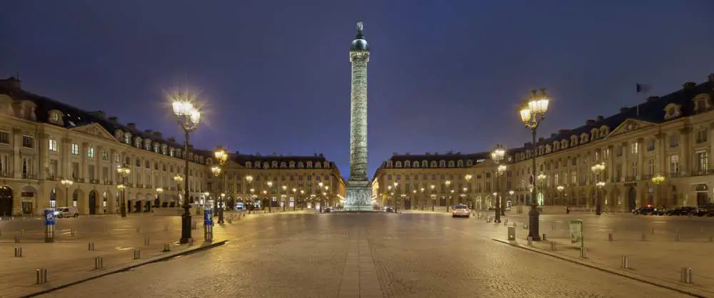 Eclairages place Vendôme, Paris  by night