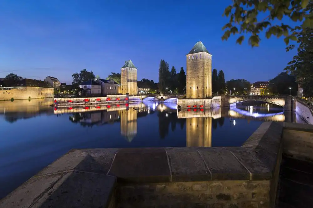 Ponts couverts, Strasbourg by night