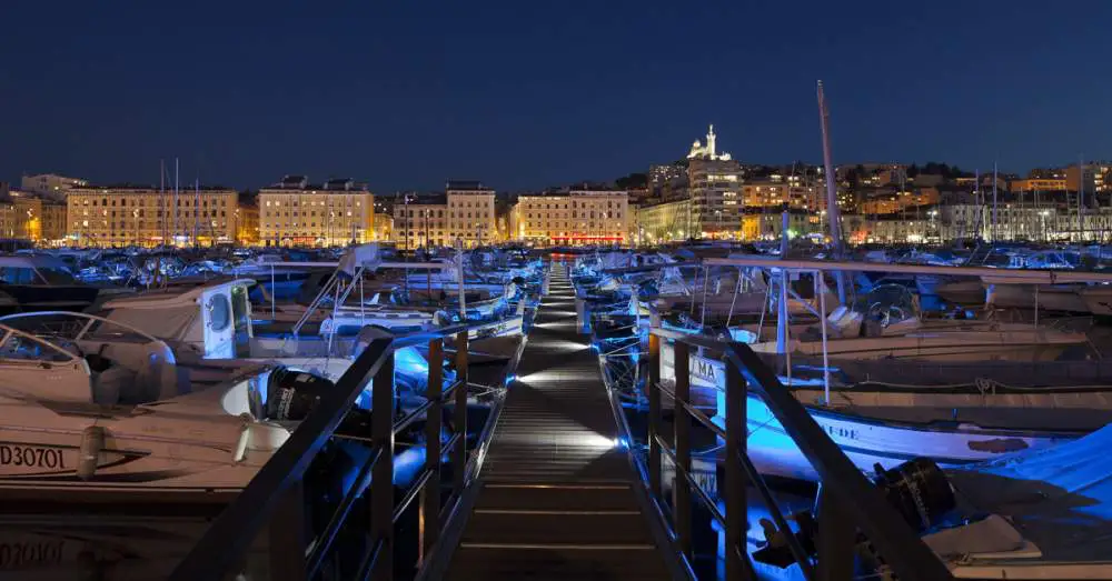 Le vieux Port, Marseille by night