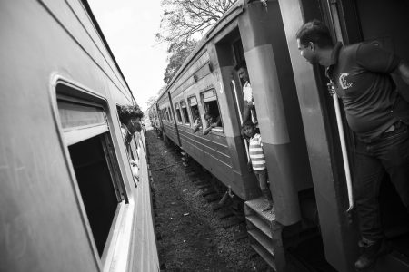 On the rail tracks, Sri Lanka