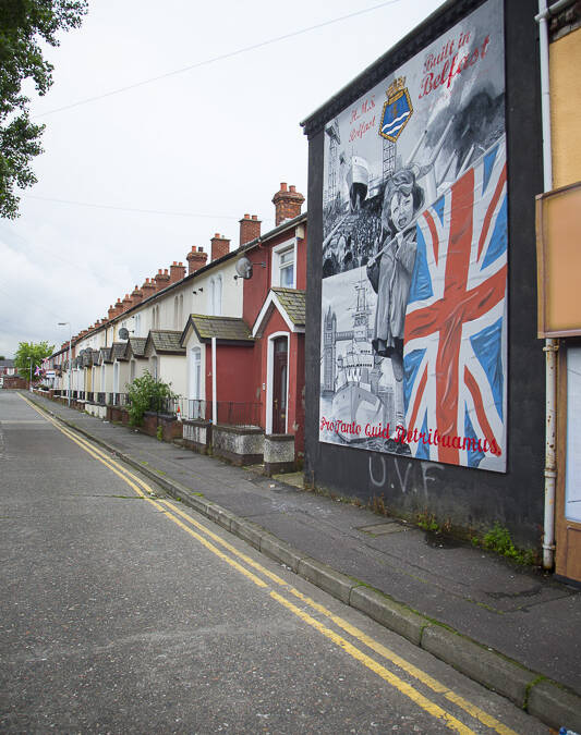 Belfast Est, quartier protestant unioniste, Irelande du Nord