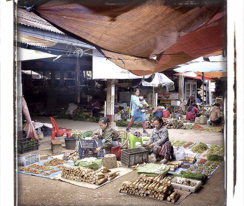 Marché de Louang Namtha, Laos