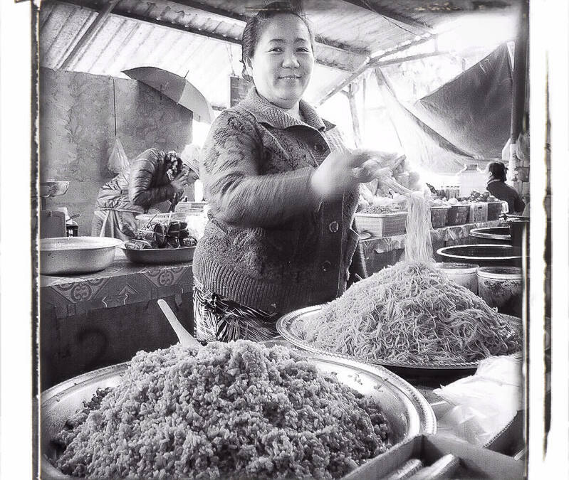 Marché de Muang Khua, Laos